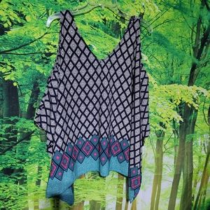 (3321) No tag poncho cold shoulder Top, 32in. pit to pit,